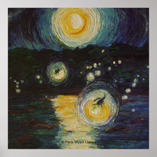 Fireflies over het Susquehanna Fine Art Poster (Voorkant)