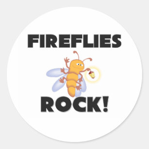 Fireflies Rock Ronde Sticker