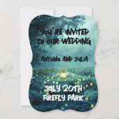 FIREFLILISEERT NACHTTIJD FANTASY WEDDING INVITATIO KAART (Voorkant)