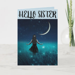 FIREFLILISEERT SISTER SISTER BIRTHDAY-WENSKAARTEN KAART