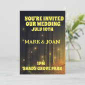 FIREFLITEIT BOSST CUSTOM WEDDING INVITATIONS KAART (Staand voorkant)