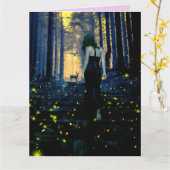 FIREFLITEIT LIGHTENT BUGS BIRTHDAY big KAART (Gele Bloem)