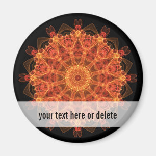 Fireflower Kaleidoscoop Magneet