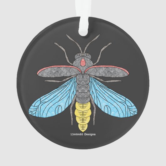 Firefly (black) - Acrylic Ornament (achterkant)