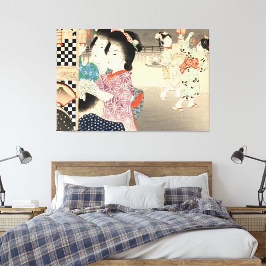 Firefly Cage - Ukiyo-e  Japans Canvas Afdruk (Insitu (Slaapkamer))
