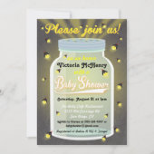 Firefly Chalkboard Mason Jar Baby shower Invites Kaart (Voorkant)