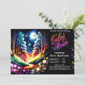 Firefly Enchantment Woodland Baby shower Kaart (Staand voorkant)