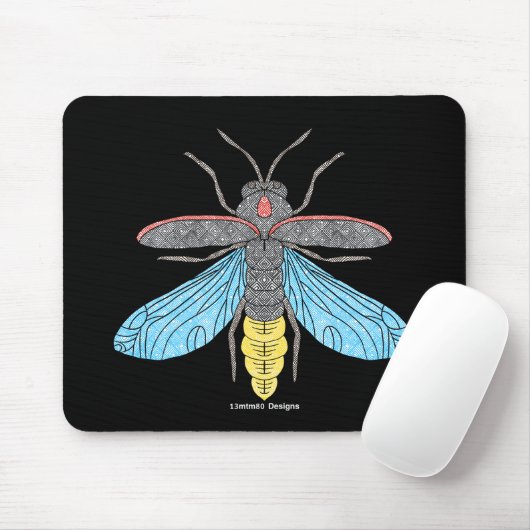 Firefly (enkele zwarte) - Muismat (Met muis)