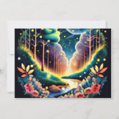 Firefly Fantasy Bossen Baby shower Kaart (Achterkant)