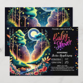 Firefly Fantasy Bossen Baby shower Kaart (Voorkant / Achterkant)