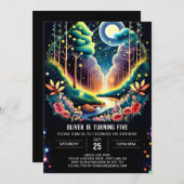 Firefly Fantasy Bossen Verjaardag Kaart (Voorkant / Achterkant)