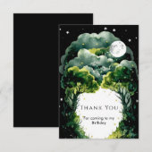 Firefly Fantasy Woodland Verjaardag Bedankkaart (Voorkant / Achterkant)