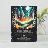 Firefly Fantasy Woodland Verjaardag Kaart (Staand voorkant)