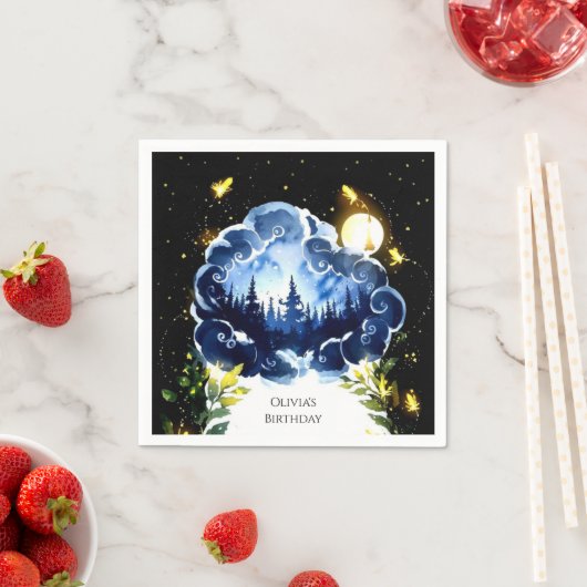 Firefly Fantasy Woodland Verjaardag Servet (Insitu)