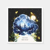 Firefly Fantasy Woodland Verjaardag Servet (Voorkant)