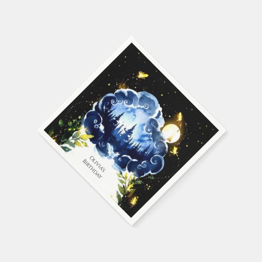 Firefly Fantasy Woodland Verjaardag Servet (Hoek)