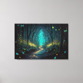 Firefly Forest Beauful and Magical Canvas Print (Voorkant)