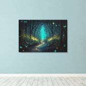 Firefly Forest Beauful and Magical Canvas Print (Insitu (Houten vloer))