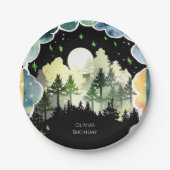 Firefly Forest Woodland Verjaardag Papieren Bordje (Voorkant)