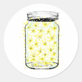 Firefly Frenzy Ronde Sticker (Voorkant)