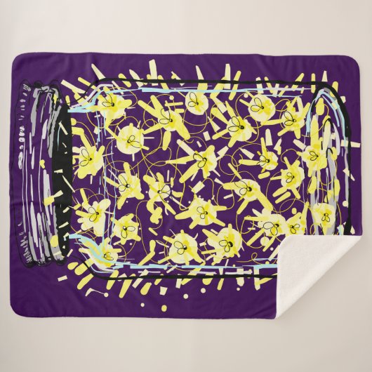 Firefly Frenzy Sherpa Deken (Voorkant (horizontaal))