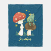 Firefly Frog Prince Personalized Fleece Blanket Deken (Voorkant)