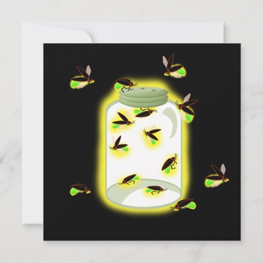 Firefly Frolic Verjaardag Kaart (Achterkant)