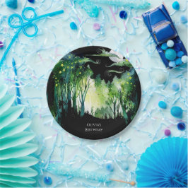Firefly Glow Woodland Verjaardag Papieren Bordje