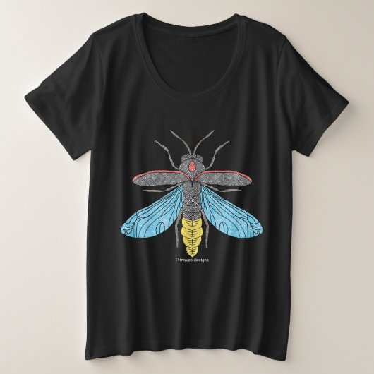 Firefly (levendig) - Dames T-shirt plusmaten (Design voorkant)