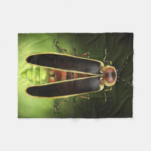 Firefly Lightning bug - Indiana state bug Fleece Deken (Voorkant (Horizontaal))