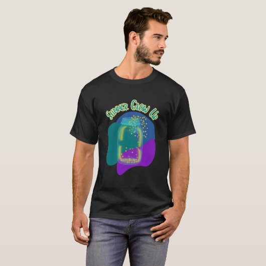 Firefly Lightning Bug Summer Glow Up Boho Camp T-shirt (Voorkant volledig)