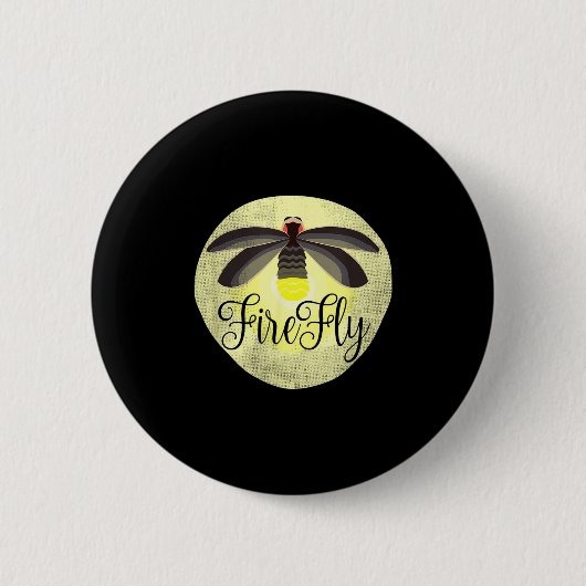 Firefly Lightning Bug Zomercadeau Ronde Button 5,7 Cm (Voorkant)