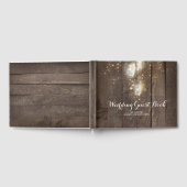 Firefly Lights Mason Jar Rustieke bruiloft Gastenboek (Volledig)