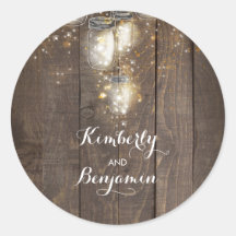 Firefly Lights Mason Jars Rustieke bruiloft