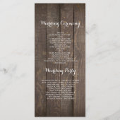 Firefly Lights Mason Jars Rustieke Trouwprogramma' Programmakaart (Achterkant)