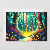 Firefly Magic Forest Baby shower Kaart (Achterkant)
