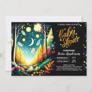 Firefly Magic Forest Baby shower Kaart
