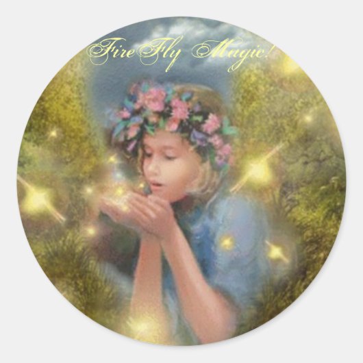 Firefly Magic! Ronde Sticker (Voorkant)