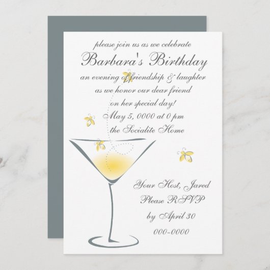 Firefly Martini Kaart (Voorkant / Achterkant)