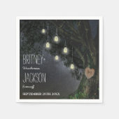 Firefly Mason Jar Oak Boom Bruiloft Servetten (Voorkant)