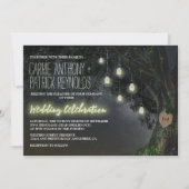 Firefly Mason Jar Oak Boom Bruiloft Uitnodigingen (Voorkant)