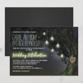 Firefly Mason Jar Oak Boom Bruiloft Uitnodigingen (Voorkant / Achterkant)