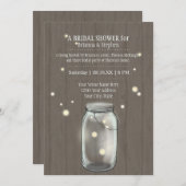 Firefly Mason Jar Rustic Country Couples Shower Kaart (Voorkant / Achterkant)