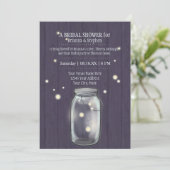 Firefly Mason Jar Rustic Country Couples Shower Kaart (Staand voorkant)