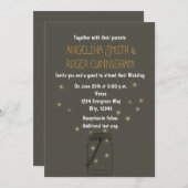 Firefly Mason Jar rustieke bruiloft uitnodiging (Voorkant / Achterkant)