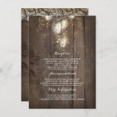 Firefly Mason Jars rustieke bruiloft informatie Informatiekaartje (Voorkant / Achterkant)