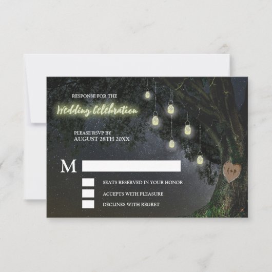 Firefly Metselwerkpot Eik Boom Trouw RSVP Kaarten (Voorkant)