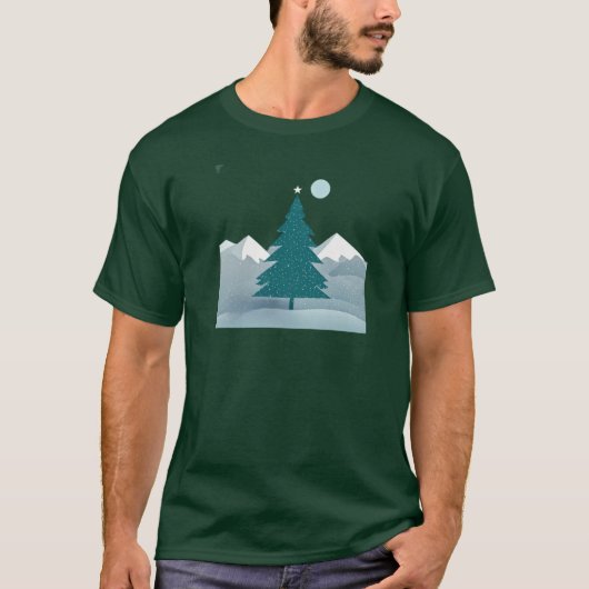 Firefly Mountain: een minimalistisch winterwondeT- T-shirt (Voorkant)