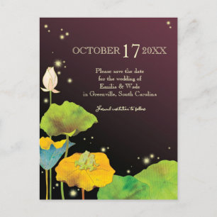 Firefly Night Fall Wedding Save the Date Aankondigingskaart
