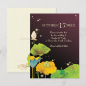 Firefly Night Fall Wedding Save the Date Aankondigingskaart (Voorkant / Achterkant)